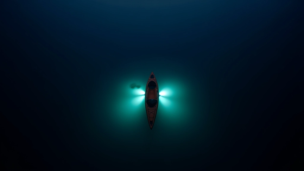 Kayak en aguas nocturnas con bioluminiscencia